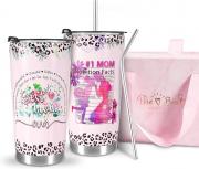 Mothers Day Gifts - Stainless Steel Tumbler 20oz Gifts for Mom from Daughter - Birthday Christmas Gifts for Women Mom Wife Grandma Nana – Mom Gifts From Kid